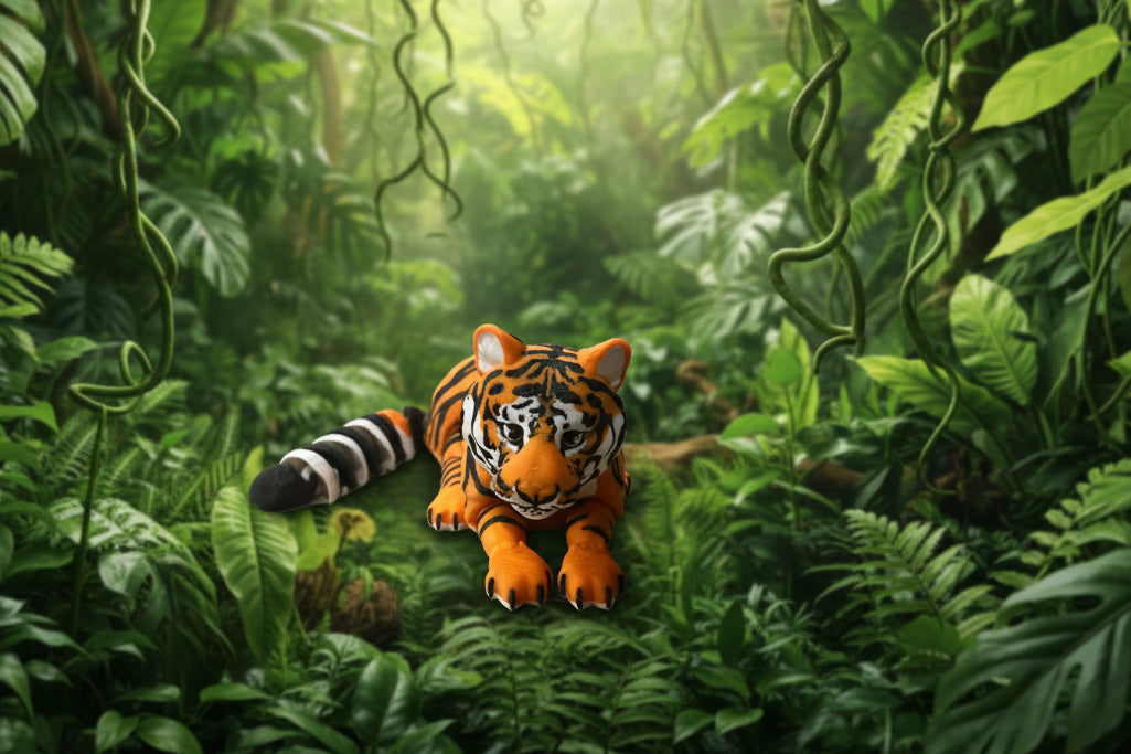 3-D Printed Articulated Tiger